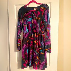 Everly Multicolor Long Sleeve Dress